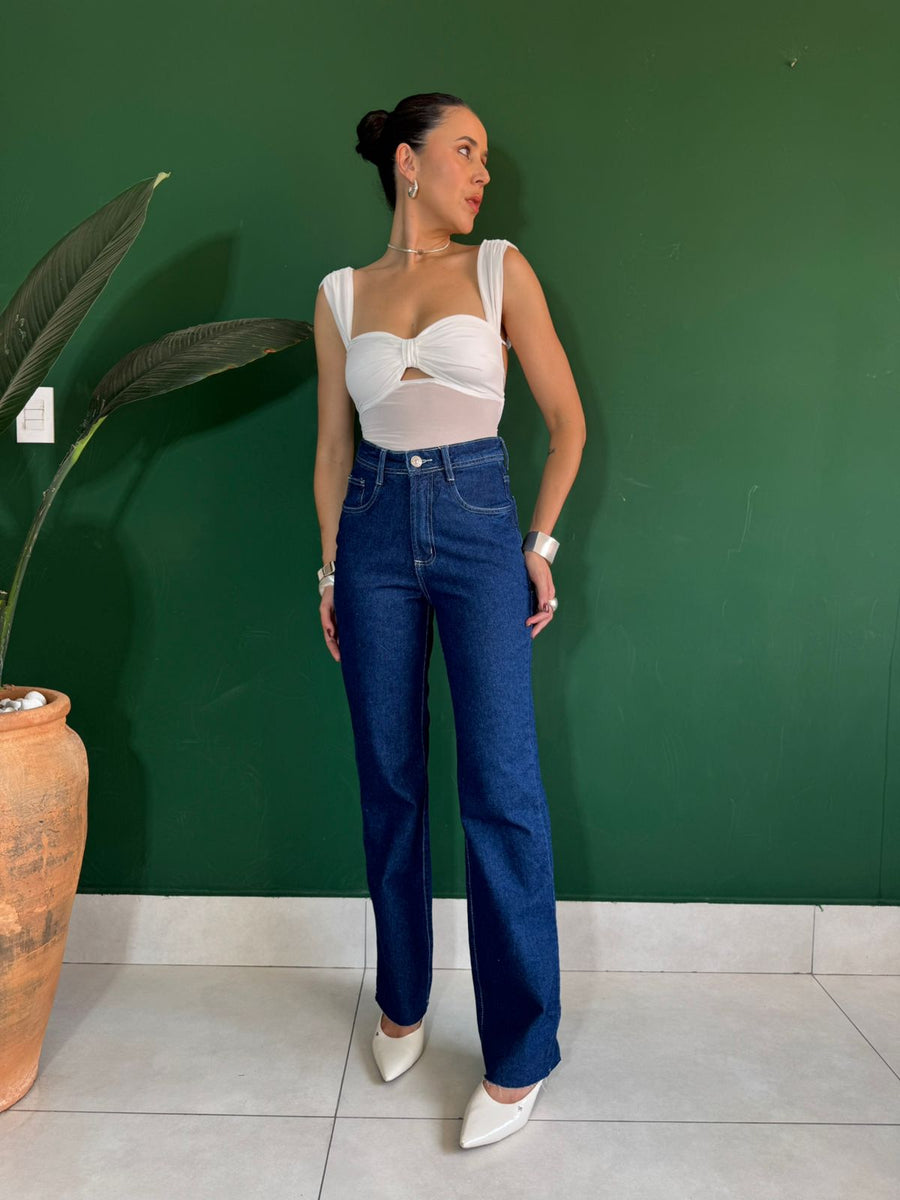 CALÇA JEANS WIDE LEG MERLIN