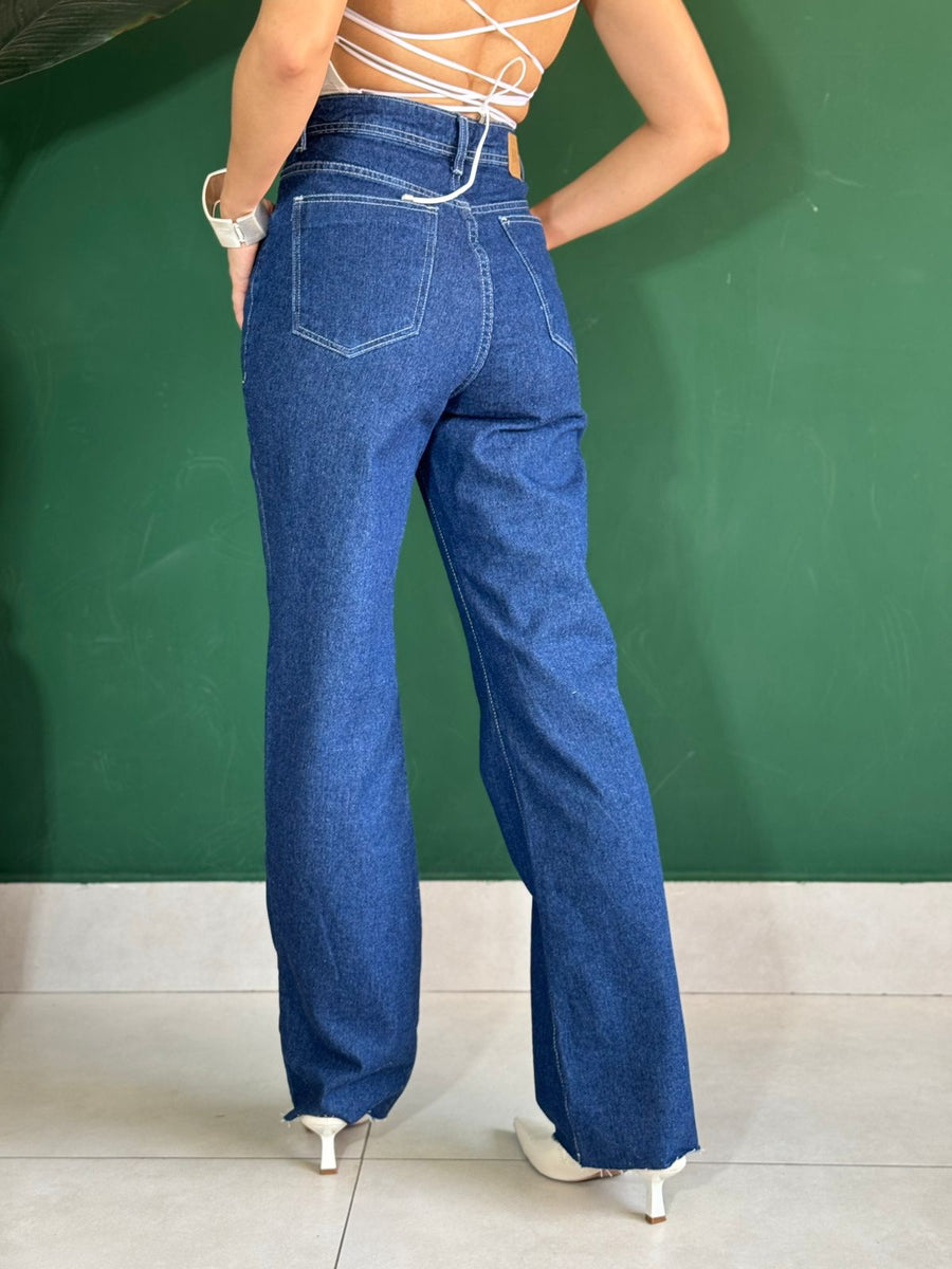 CALÇA JEANS WIDE LEG MERLIN