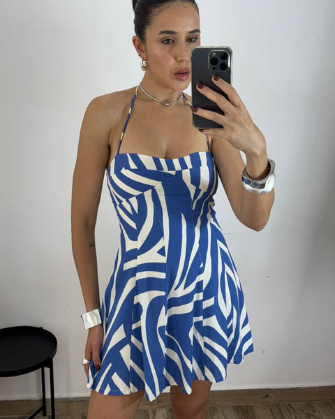 VESTIDO CURTO ESTAMPADO DUBAI