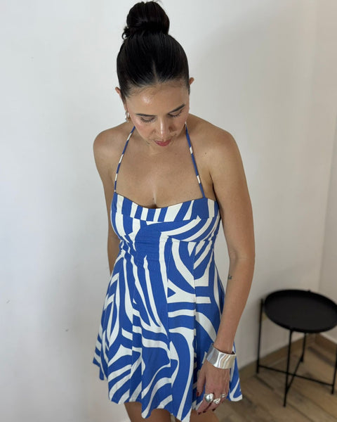 VESTIDO CURTO ESTAMPADO DUBAI