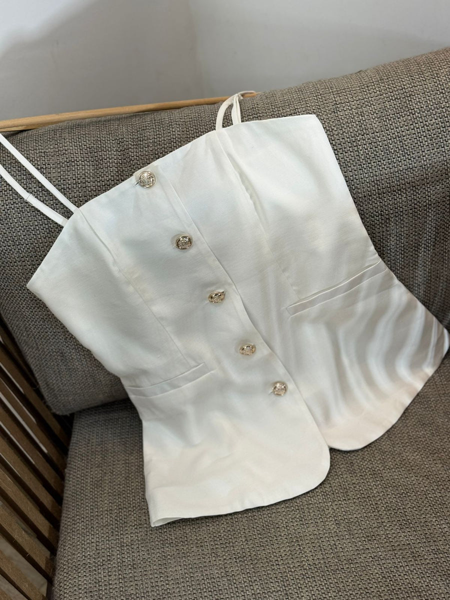 BLUSA ALFAIATARIA BOTOES