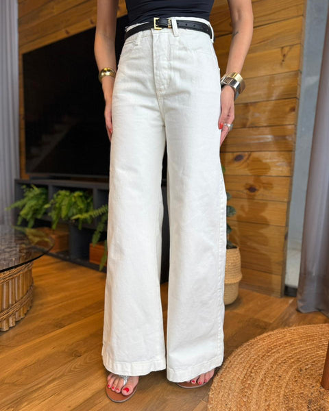 CALÇA JEANS PANTALONA FLORA