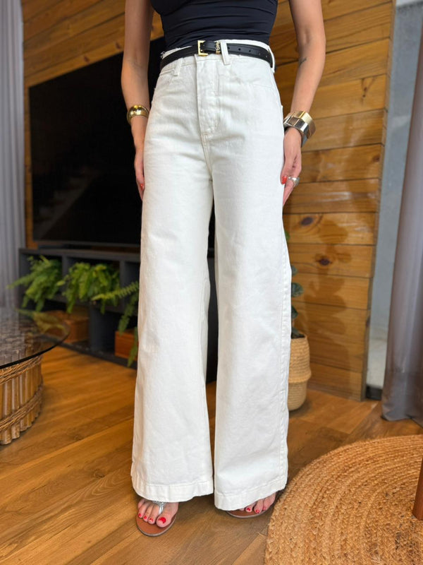 CALÇA JEANS PANTALONA FLORA