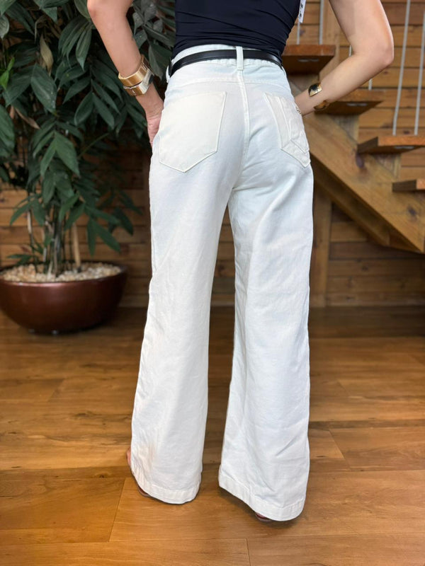 CALÇA JEANS PANTALONA FLORA