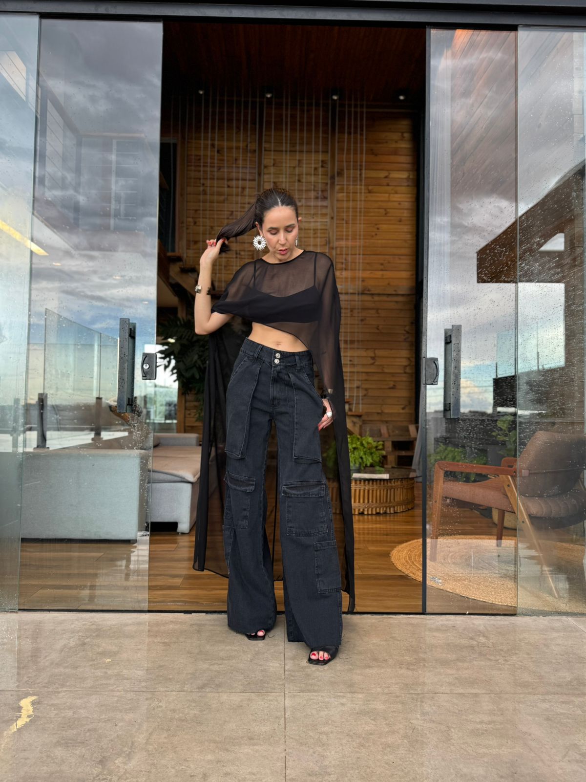 CALÇA CARGO BOLSOS UTILITÁRIOS MAITÊ