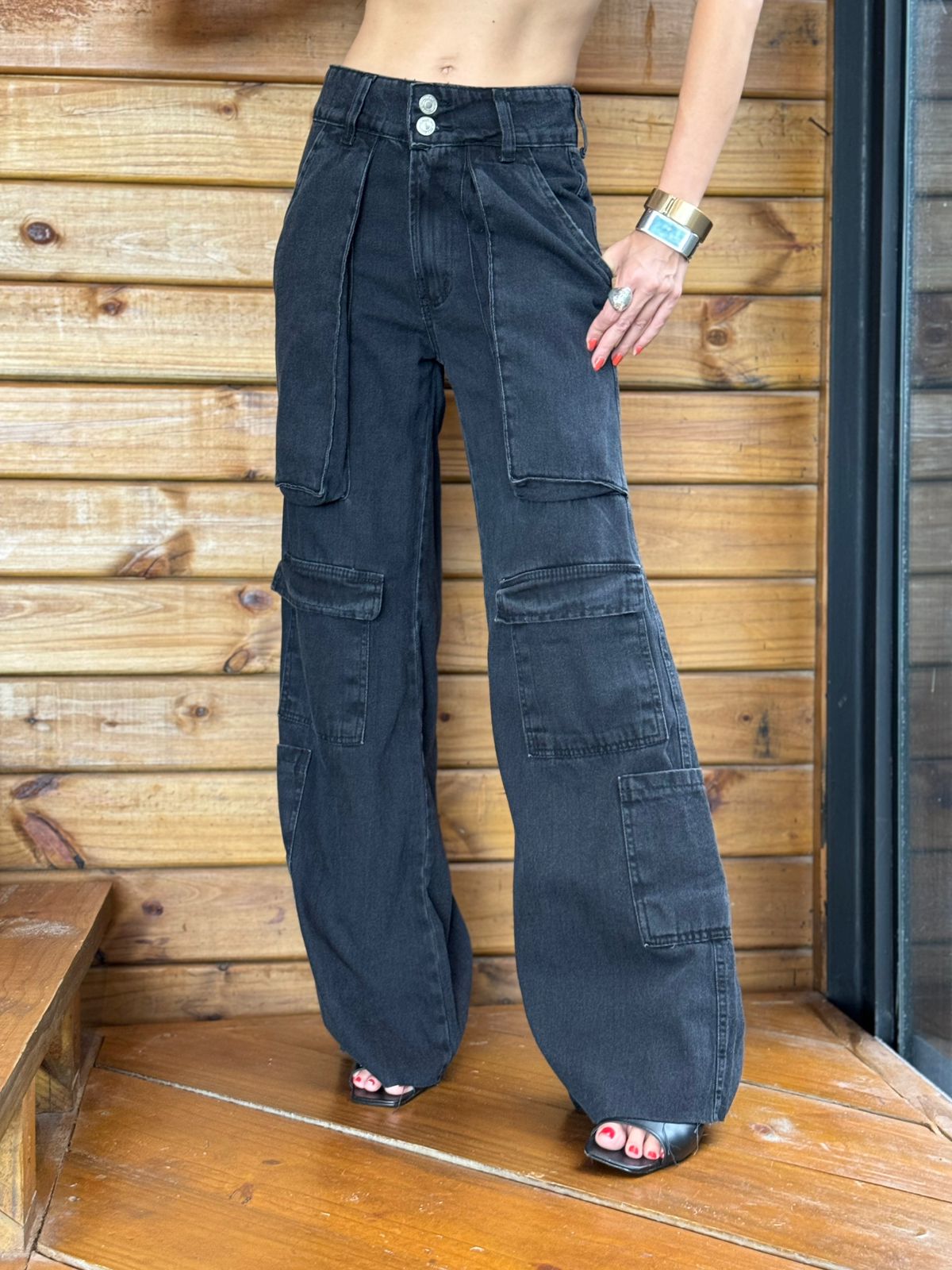 CALÇA CARGO BOLSOS UTILITÁRIOS MAITÊ