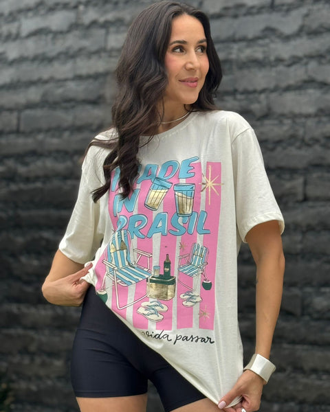 TSHIRT OVERSIZE ALGODÃO VENDO A VIDA