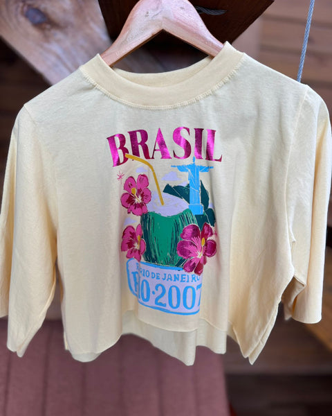 CROPPED 100% ALGODÃO BRASIL RIO