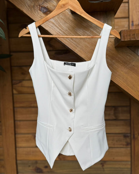 BLUSA  ALFAIATARIA BOTÂO ORGANICO PAULA