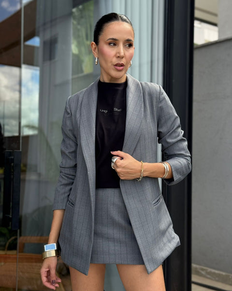 BLAZER ALFAIATARIA  RISCA DE GIZ BZ01A