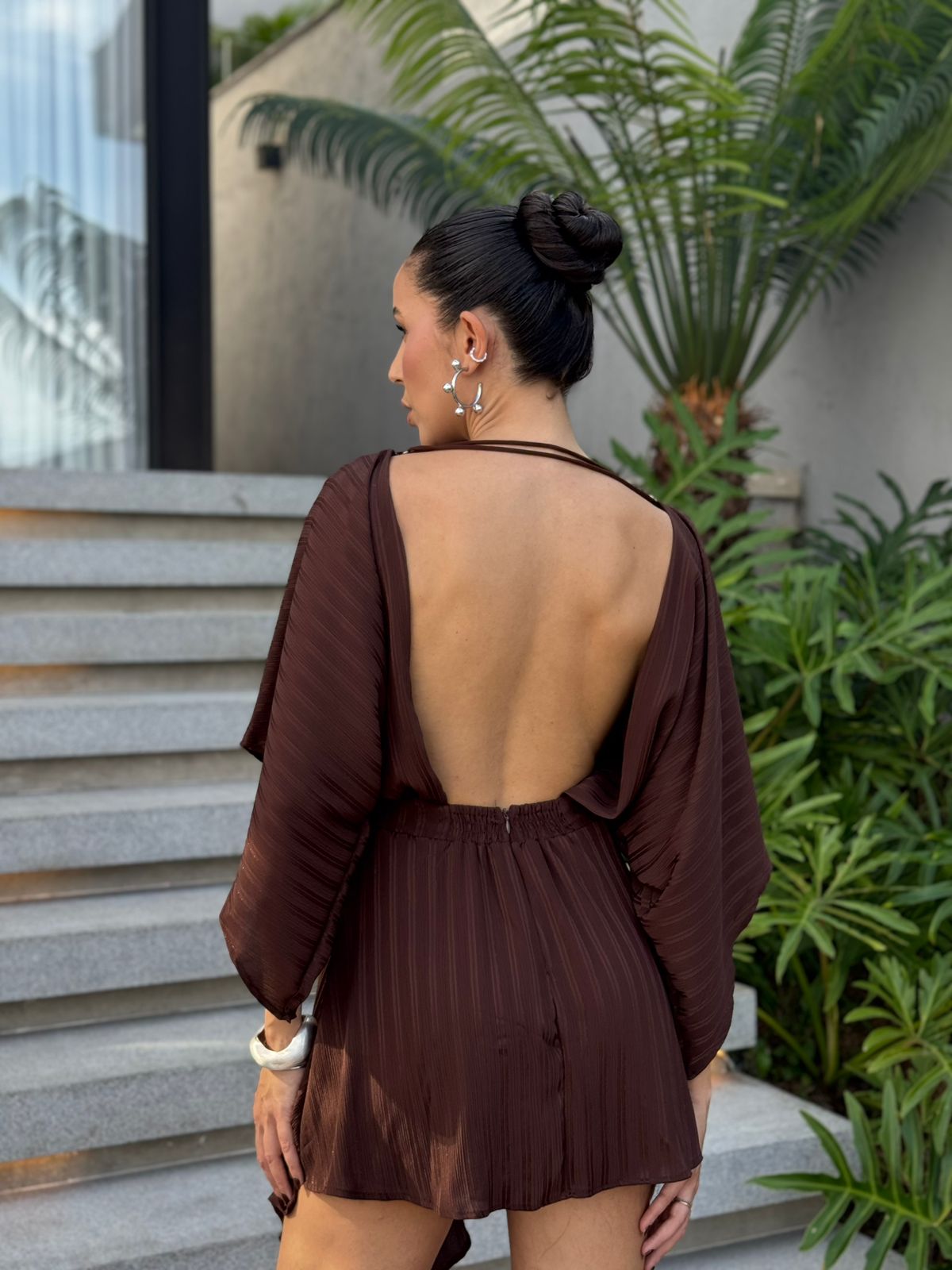 VESTIDO MACAQUINHO ASSIMETRICO MARIELE