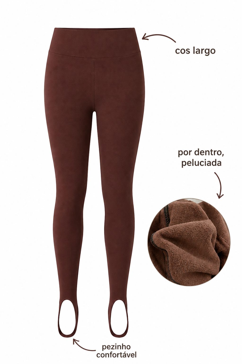 CALÇA MONTARIA FLANELADA DE PEZINHO