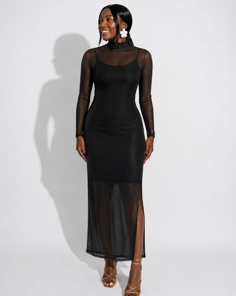 VESTIDO TULE MIDI  LIS0