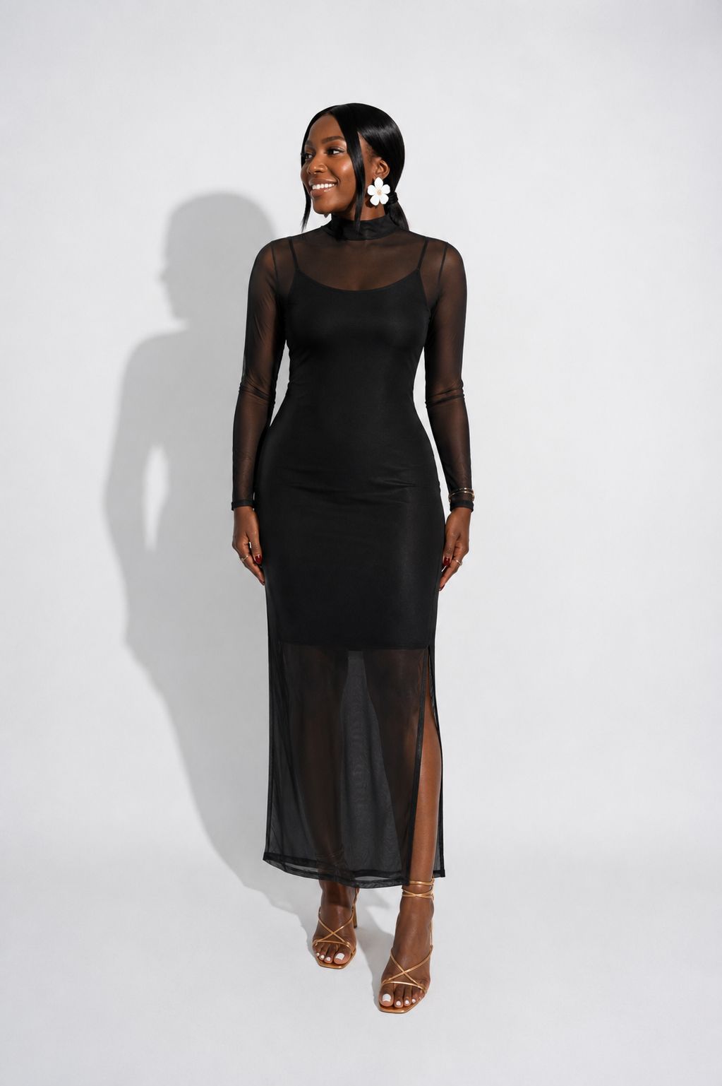 VESTIDO TULE MIDI  LIS0