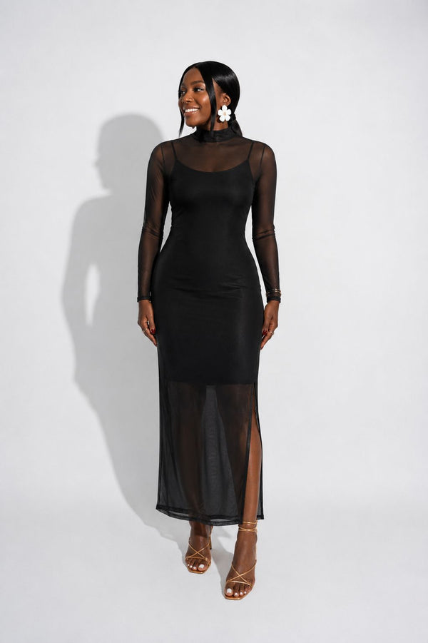 VESTIDO TULE MIDI  LIS0