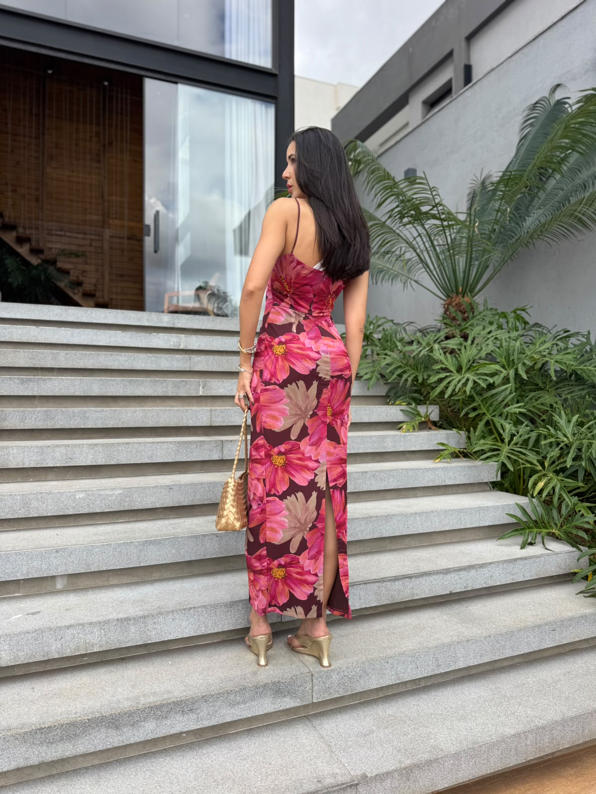 VESTIDO MIDI FLORAL