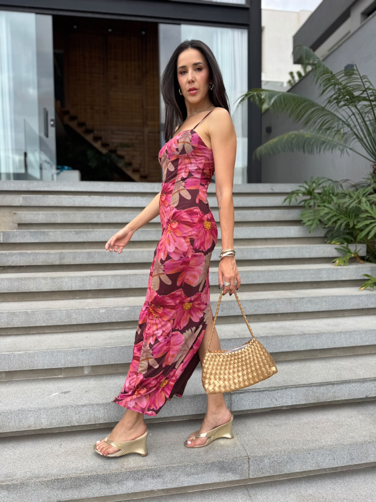 VESTIDO MIDI FLORAL