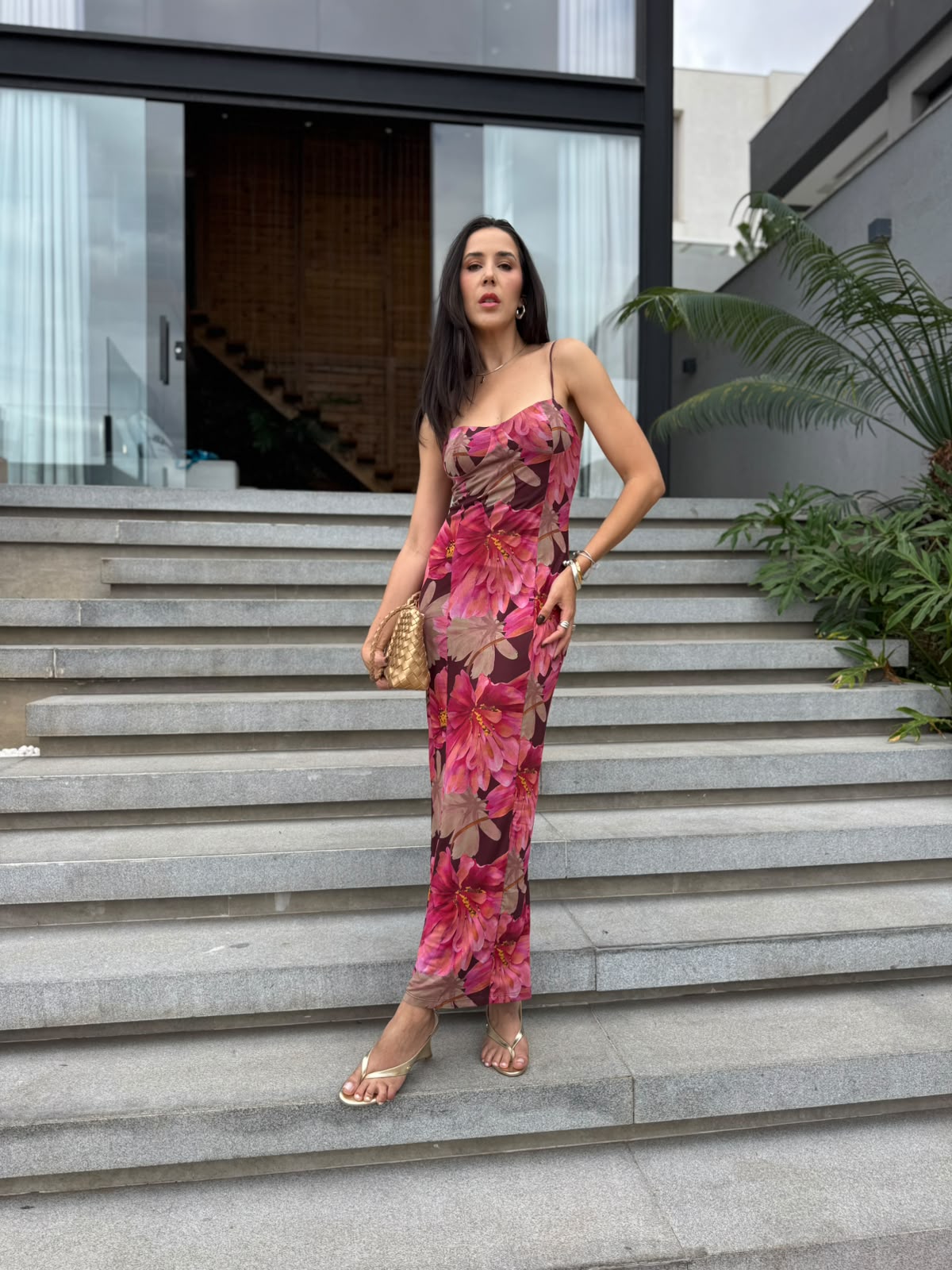 VESTIDO MIDI FLORAL