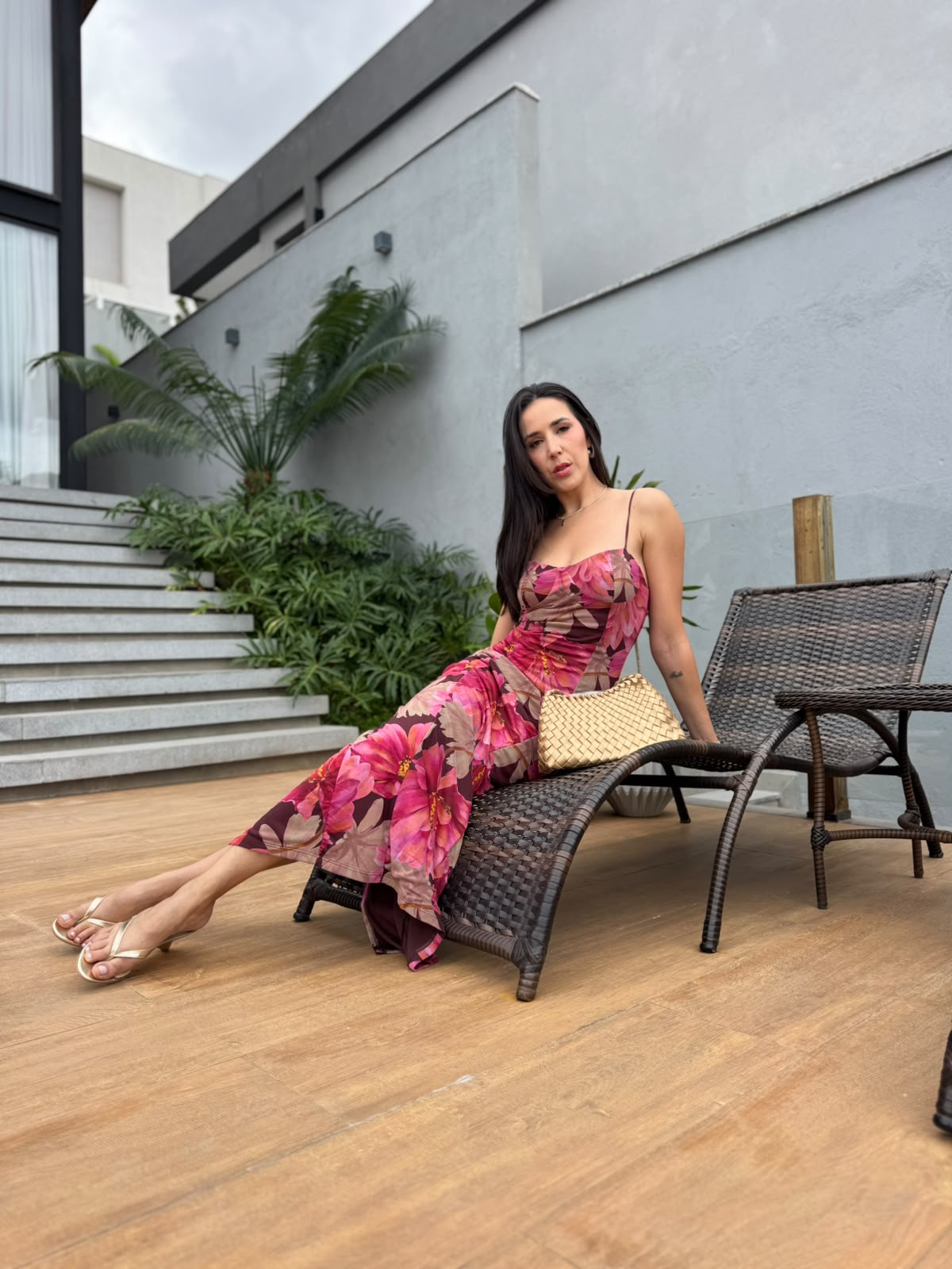 VESTIDO MIDI FLORAL