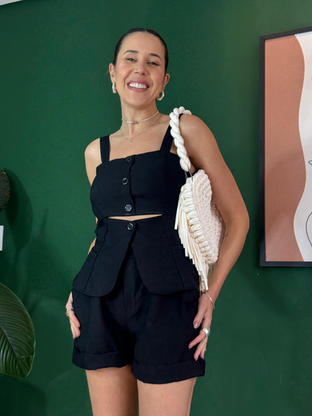 CONJUNTO SHORT E BLUSA MARIA CLARA