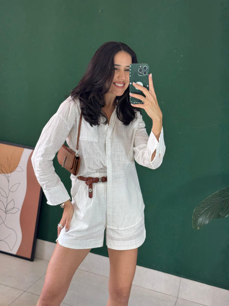 CONJUNTO CAMISA E SHORT ELOA 100% algodao