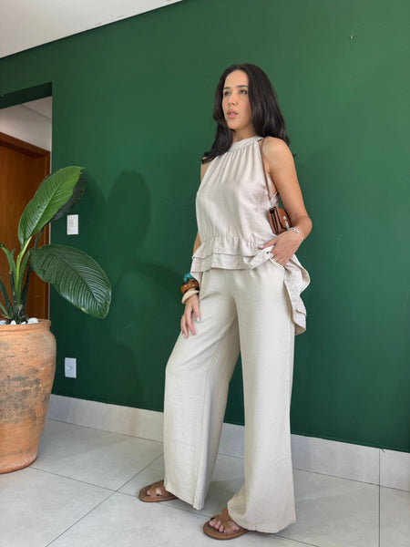 BLUSA ESTILO FRENTE ÚNICA COM BABADO AGNES