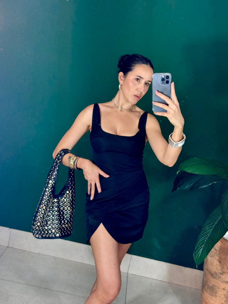 VESTIDO CURTO ALCA LARGA