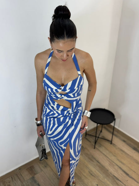 VESTIDO LONGO ESTAMPADO MONACO