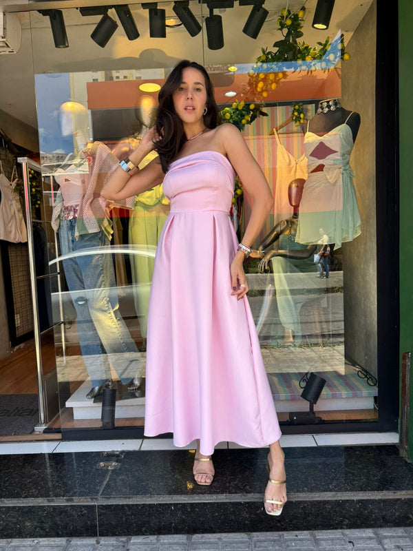 VESTIDO MIDI TOMARA QUE CAIA ISABELA