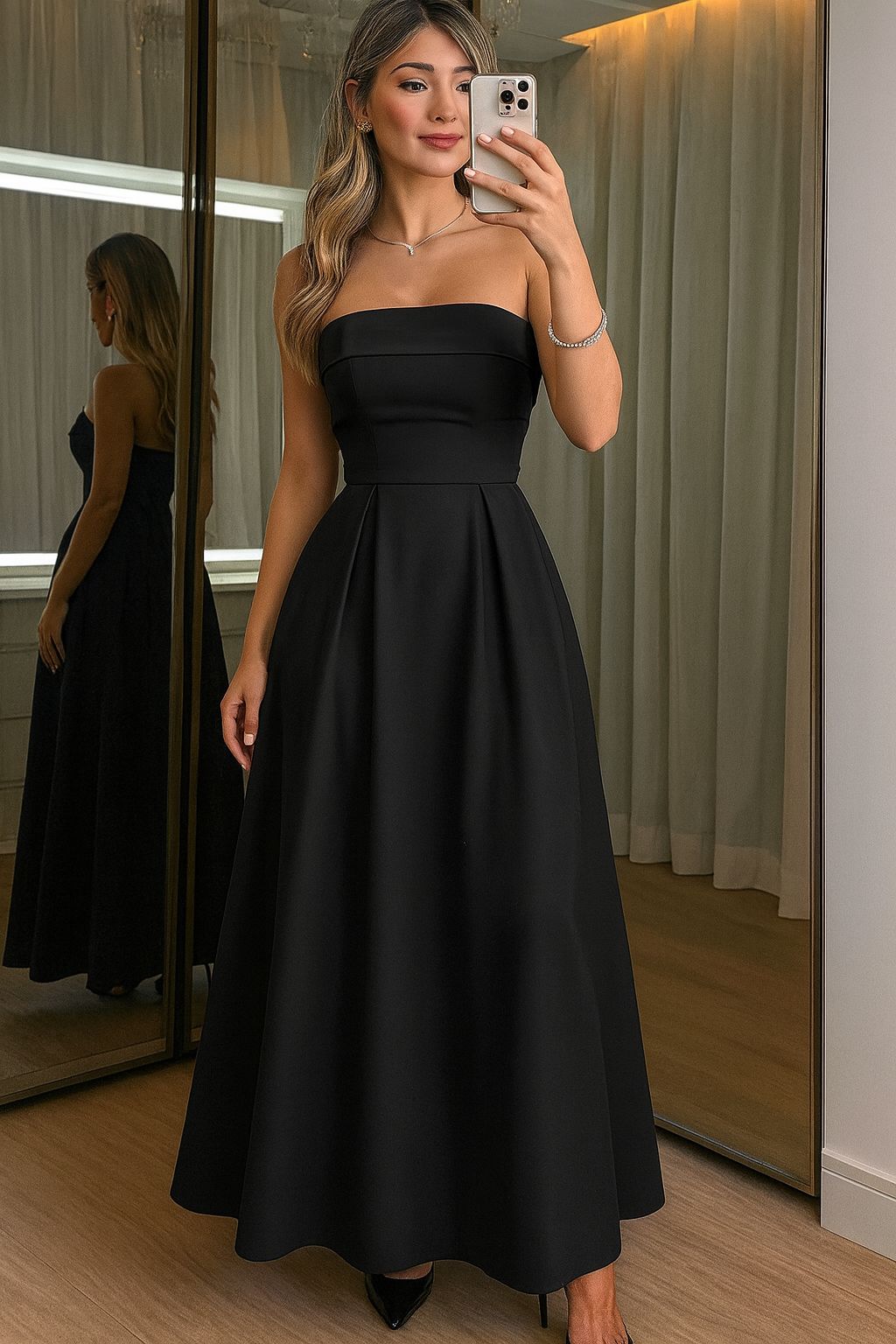 VESTIDO MIDI TOMARA QUE CAIA ISABELA