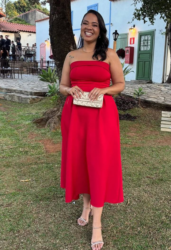 VESTIDO MIDI TOMARA QUE CAIA ISABELA