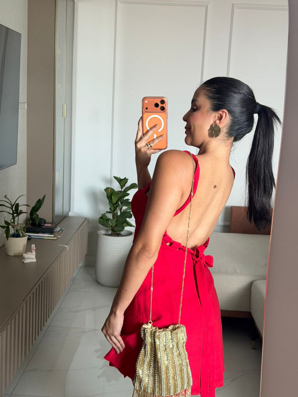 VESTIDO CURTO COSTAS NUA EVA