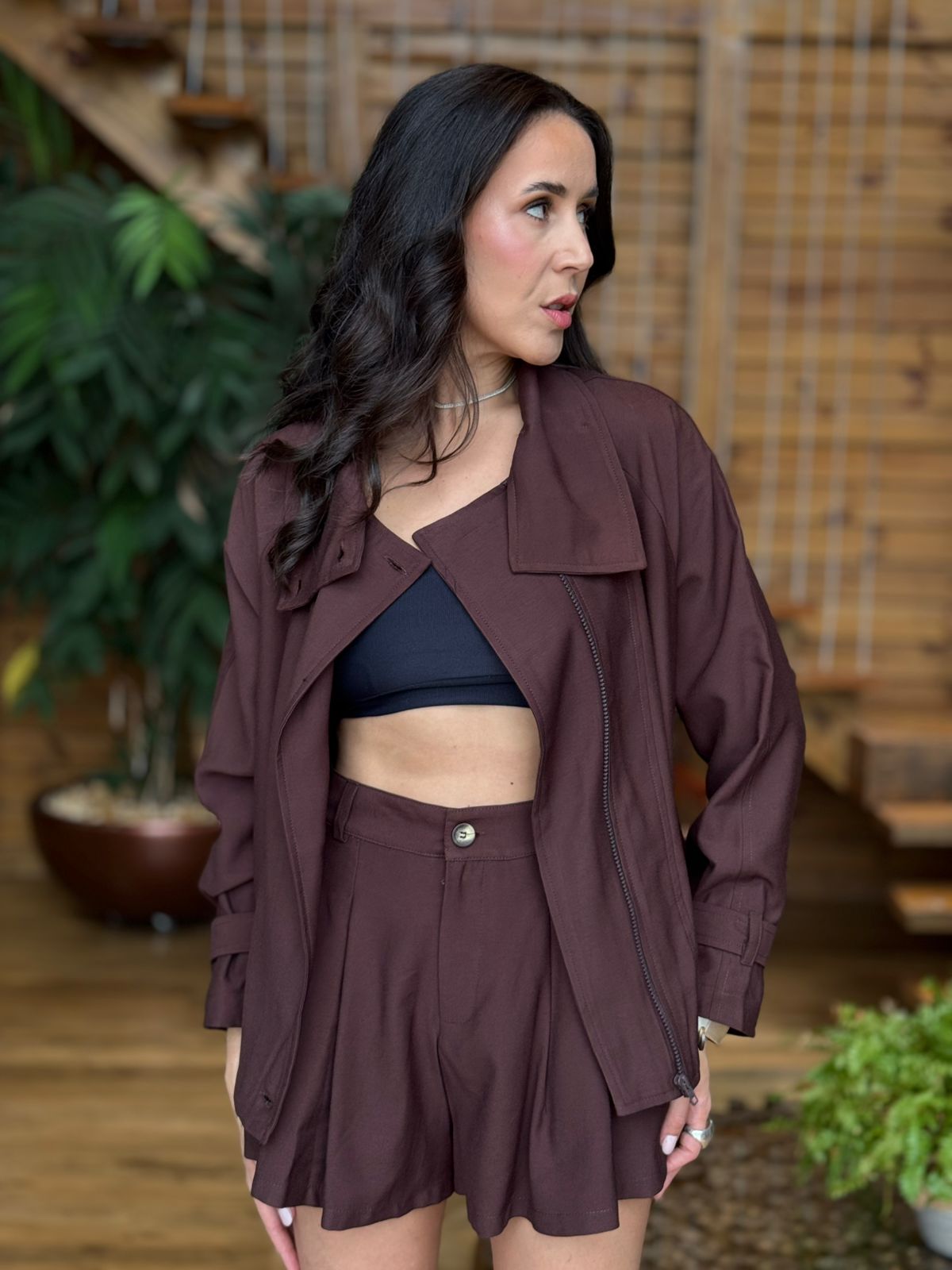 JAQUETA GOLA ALTA CHARLAS