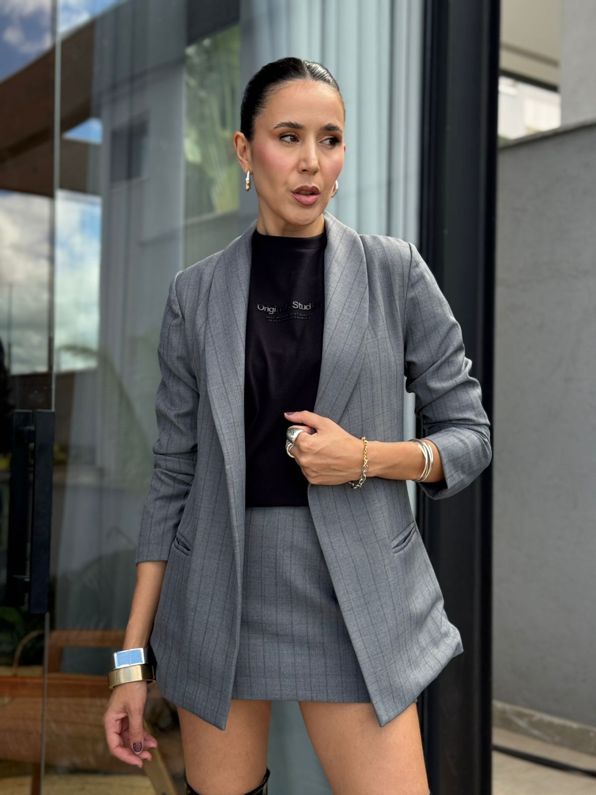 BLAZER ALFAIATARIA  RISCA DE GIZ BZ01A