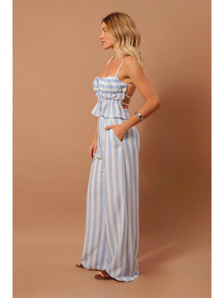 CONJUNTO CALÇA E CROPPED LISTRAS GRECIA