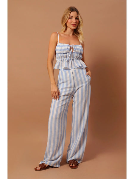 CONJUNTO CALÇA E CROPPED LISTRAS GRECIA