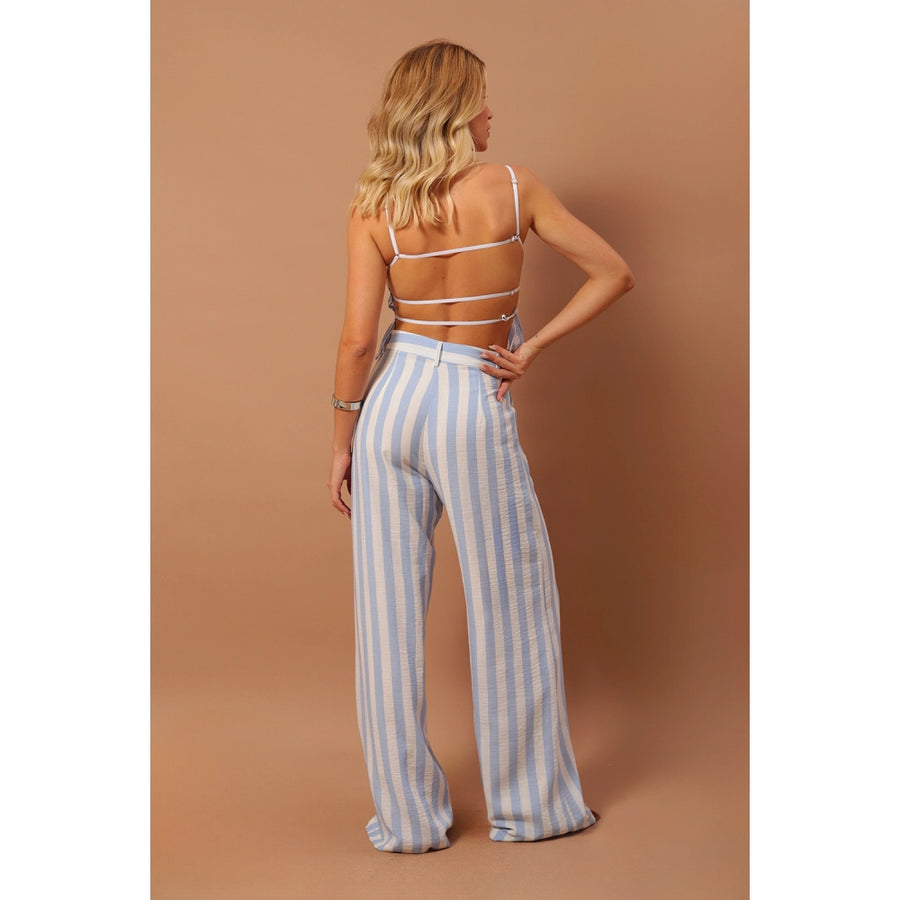 CONJUNTO CALÇA E CROPPED LISTRAS GRECIA