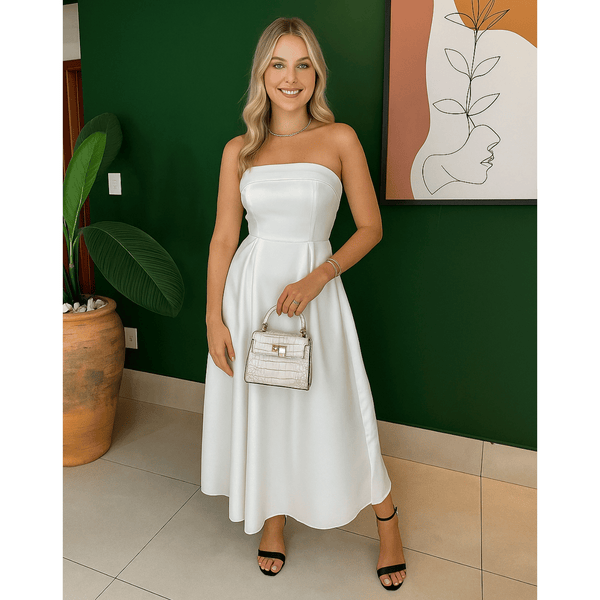 VESTIDO MIDI TOMARA QUE CAIA ISABELA