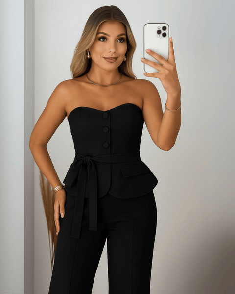 CONJUNTO ALFAIATARIA TOMARA QUE CAIA GABI