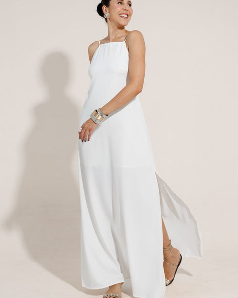 VESTIDO LONGO COSTAS NUA FENDA MAYA