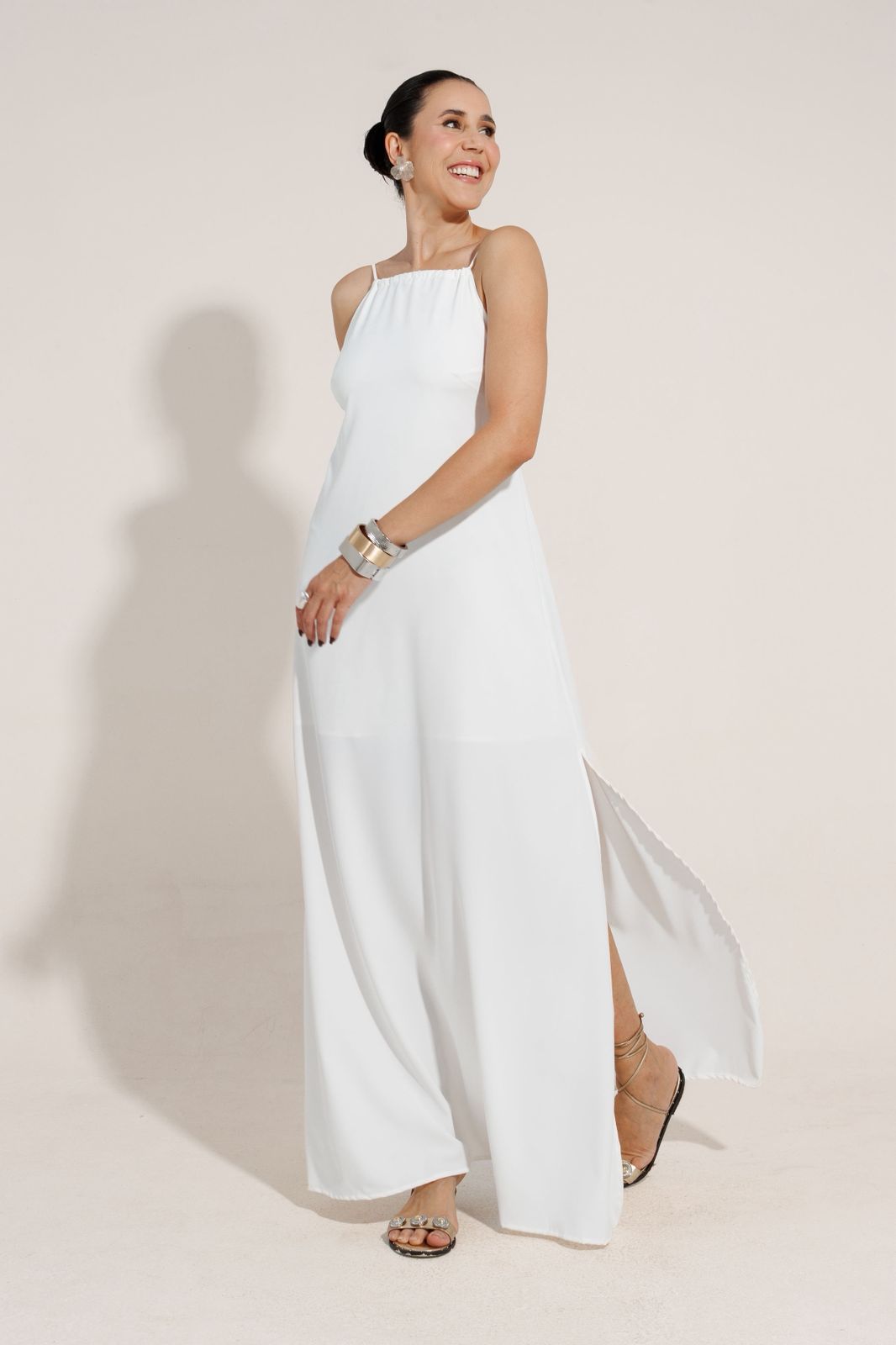 VESTIDO LONGO COSTAS NUA FENDA MAYA