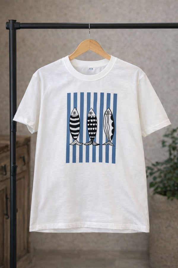 TSHIRT ALGODÃO ESTAMPADA FISH