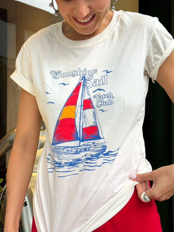 TSHIRT ALGODÃO ESTAMPADA SUNSHINE