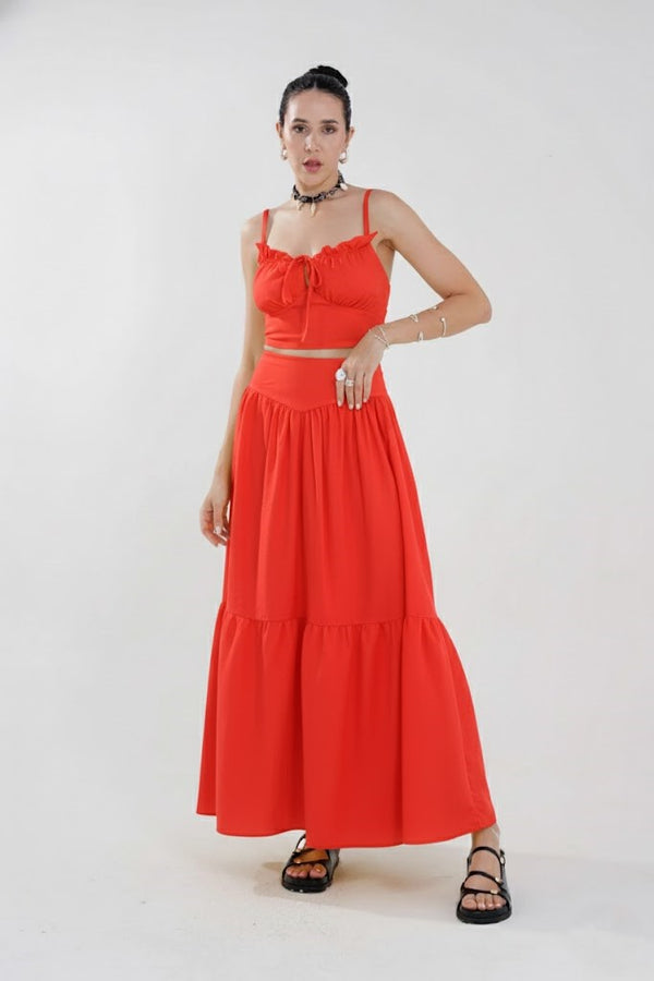 CONJUNTO CROPPED E SAIA MANUELA