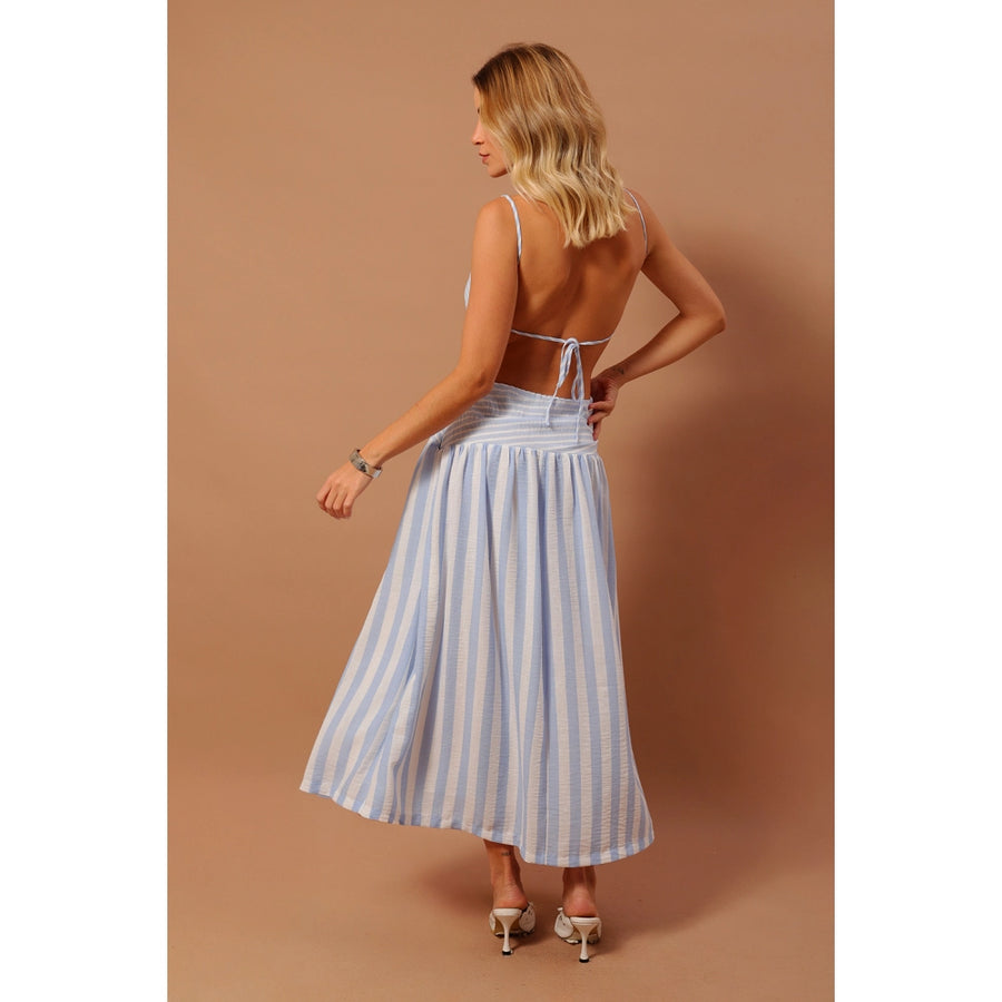 VESTIDO MIDI LISTRAS CAPRI