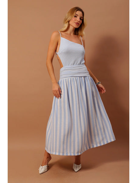 VESTIDO MIDI LISTRAS CAPRI