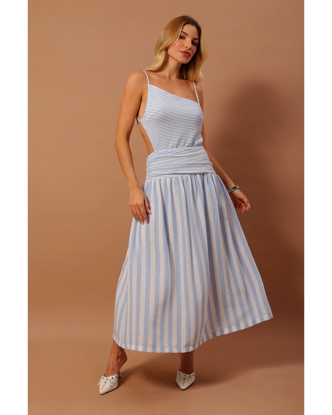 VESTIDO MIDI LISTRAS CAPRI