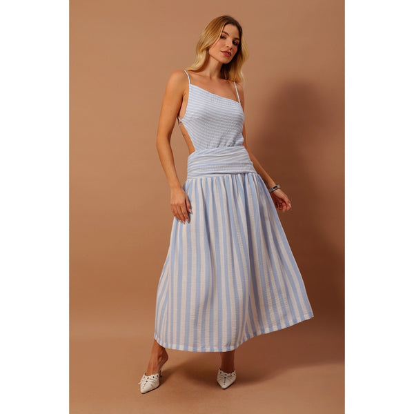 VESTIDO MIDI LISTRAS CAPRI
